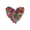 JUNWRROW 500 Pieces 3/4 inch Transparent 6 Color Bingo Counting