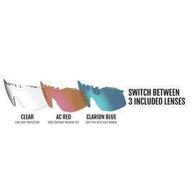 Tifosi Sledge Lite Interchangeable Lens Sunglasses: Versatile, lightweight with multiple lens options, Crystal Smoke