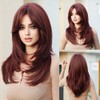 Long Wig Human Hair with Bangs and Wig Cap Glueless