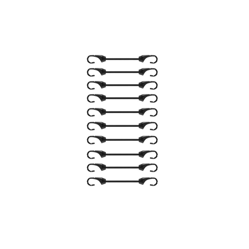 Joneaz Mini Bungee Cords with Hooks 4 inch, 10-Piece, UV