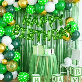 TNT Pixel Happy Birthday Banner Letters Balloons,Green Pixel Letters Balloons Birthday Blast Gaming Party Balloons Decorations for Boy Girl