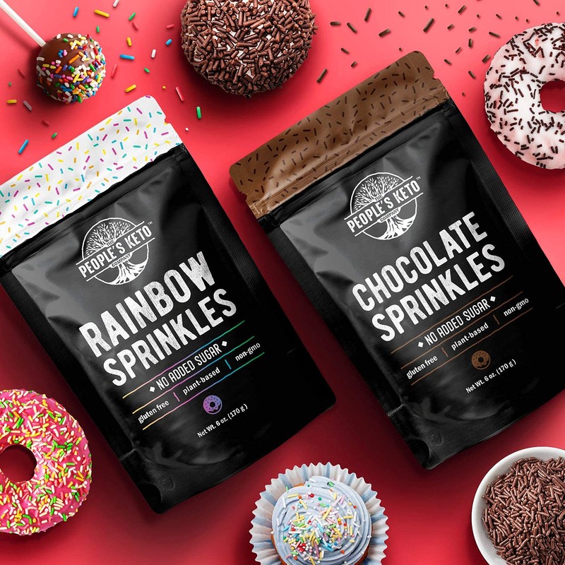 Keto Sprinkles, 6 oz. Larger Value Size, Dye Free, Non-GMO,