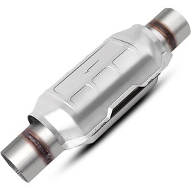 AUTOSAVER88 2.5 Inch inlet/outlet Universal Catalytic Converter Oval Body (EPA Compliant)