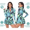 YESURPRISE Women's Long Sleeve Rash Guard, Swimsuits UPF 50+ with