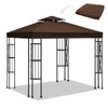 10x10 Canopy Replacement top Double Tiered Polyester Replacement Canopy for