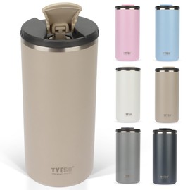 TYESO Tumbler with Lid, Leak Proof, Vacuum Insulated, Large Capacity, Stainless Steel, Thermos, Water Bottle, Coffee Cup, Direct Drinking, Portable, Removable and Washable Lid, Tumbler, Present, 20.3