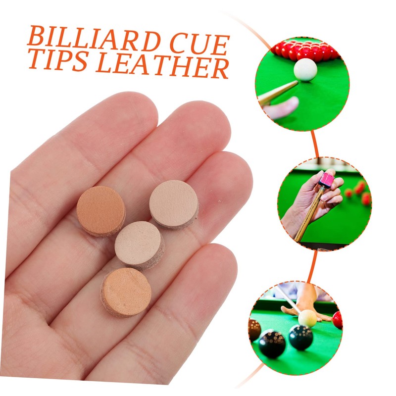 BESPORTBLE 20pcs Billiard Tips Replaceable Pool Stick Tips for Billiard