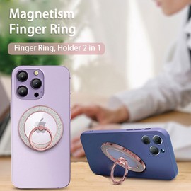 XFSRG Handy Ring Halterung Magnetismus Glitzernder Luxus Handyhalter 360° Schwenkbar Einstellbar Schlank und Tragbar Kann für Studium Arbeit Reisen Verwendet Werden