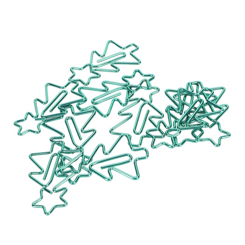 100pcs Paper Clips Prevent Slip Cute Christmas Tree Shaped Decorative