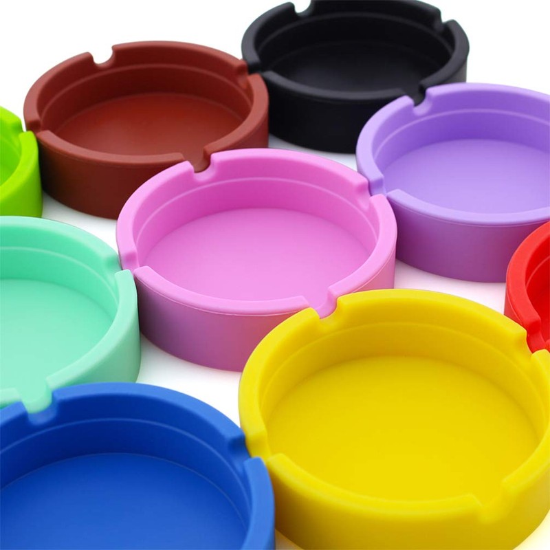 Healifty 1pc Outdoor Silicone Ashtray: Unbreakable Heat Resistant Rubber for