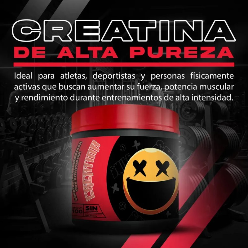Creatina Monohidratada Smile Labz 500g Sin Sabor Vegano Deportivo