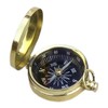 Benzara Elegant Brass Pocket Compass with Black Dial