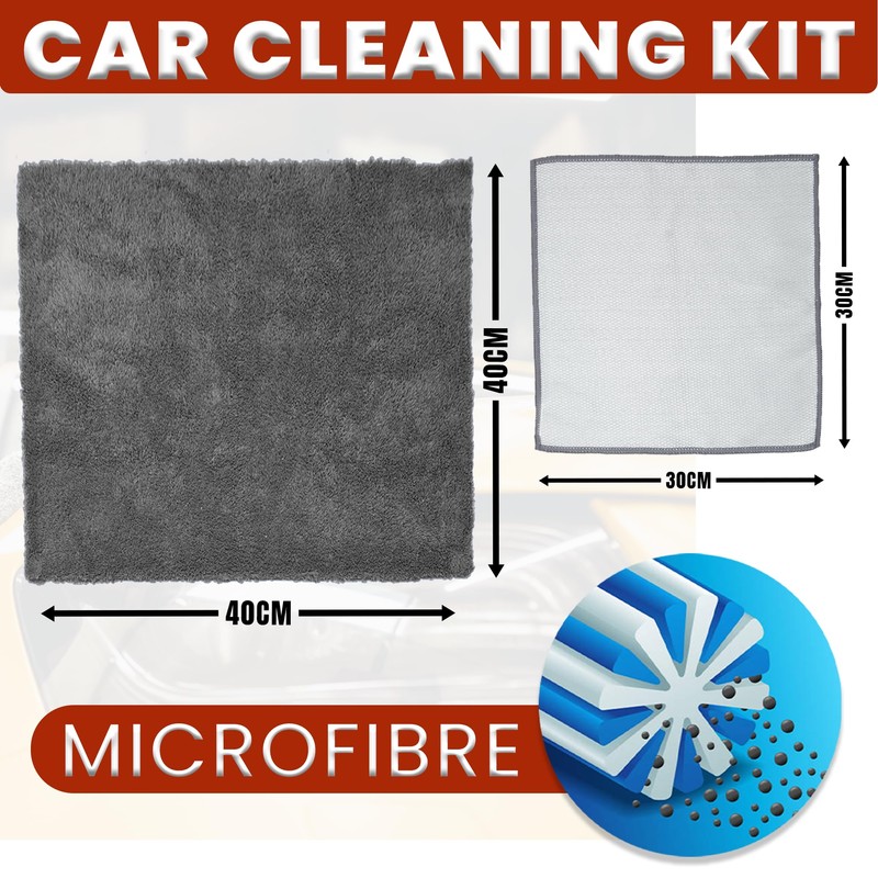 Towelogy® G54 Deluxe Car Interior Cleaning Cloths Microfibre Window &
