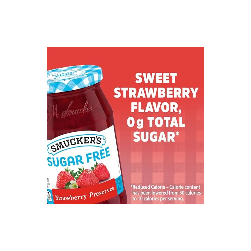 Smucker's Sugar Free Strawberry Preserves, 12.75 Ounces