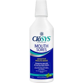 CloSYS Enjuague bucal con peróxido de hidrógeno, 16 onzas, enjuague bucal con dolor de cáncer