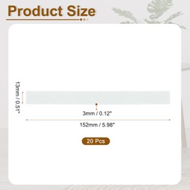 uxcell Felt Strips with Adhesive Backing, 20 Pcs 1/2" x 6" x 0.12" Anti Scratch Furniture Felt Tapes Self-Stick Pads for Protecting Hardwood Floor, White