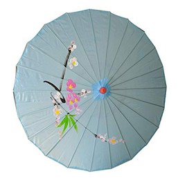 JapanBargain S-2178, Kid's Size Chinese Japanese Oriental Parasol Umbrella 22-inch, Blue Color