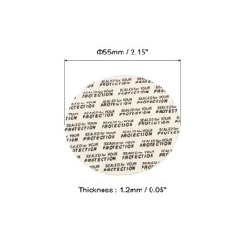 PATIKIL 55 mm/2.15 Inch Foam Lid Liner Pack of 100 PS Foam Resistant Tamper Proof Pressure Seal with Dust Protection Paper Back for Bottle Cap Liner Seals