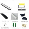 THMOOTHER LED Strip Black U Channel Diffuser 10-Pack 6.56FT,17X7.5MM Surface