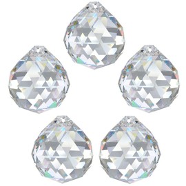 5 x Rainbow Crystal Ball Diameter 40 mm Crystal 30% PbO ~ Chandelier Feng Shui
