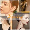 Aneneiceera Vintage Crystal Silver Stud Climber Dangle Earrings