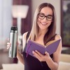 Relaxdays Stainless Steel Water Bottle, 750 ml, Leak-Proof, Cold &
