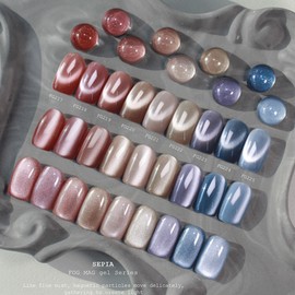 classic nail From the Nail Magnetic Gel Sepia 9-piece set + 2 top gels / 프롬더네일 자석젤 세피아 9종 세트+탑젤2개