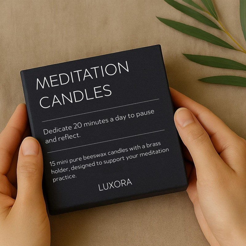 Australian Made 20 Minute Pure Beeswax Mini Meditation Candles, Non