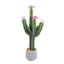 GarveeHome 3Ft 36" Large Artificial Cactus with Black Pot, UV Resistant Realistic Faux Plants Indoor, Lifelike Fake Cactus Plant for Indoor and Outdoor Home Office Store Porch Patio Garden Decor