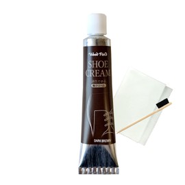 Woodfield Tonable Shoe Cream, Brush, Terrenp, Ready to Use 3-Piece Set, Instructions Included, 0.5 fl oz (15 ml), dark brown