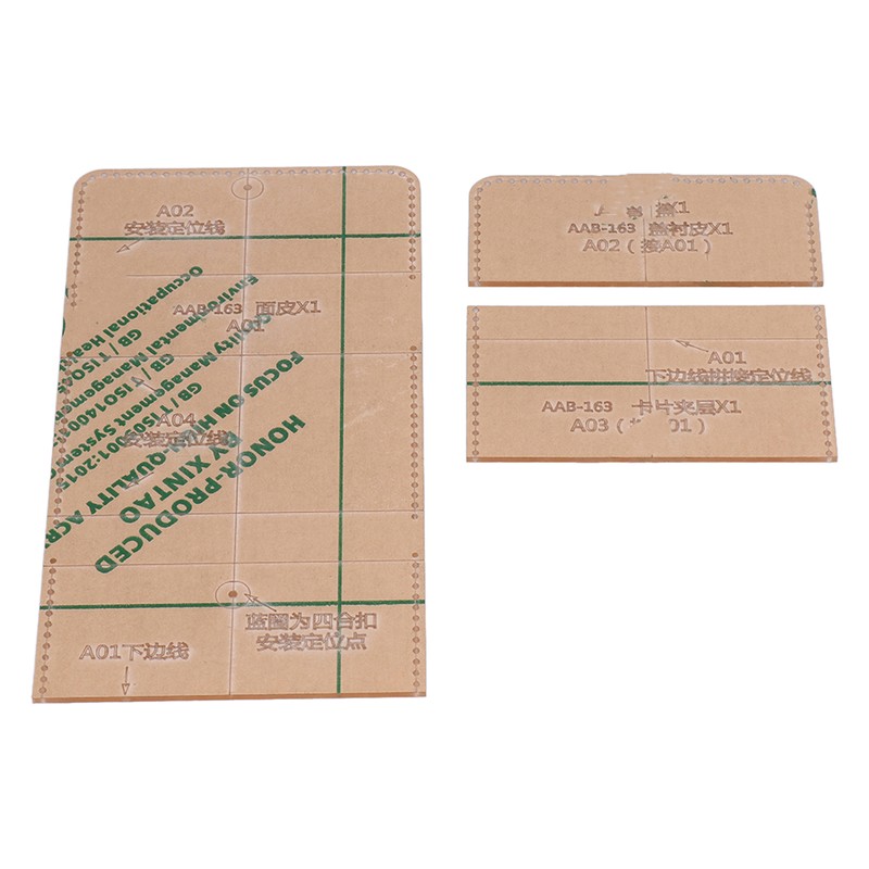 4Pcs Acrylic Templates Durable Reusable Transparent Clear DIY Leather Models