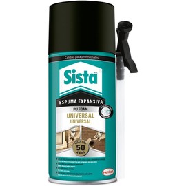 Sista Espuma Expansiva Universal, espuma de poliuretano para sellar y rellenar grandes espacios, sellador en espuma para aislamiento acústico, térmico, y más, Lata 1x300ml