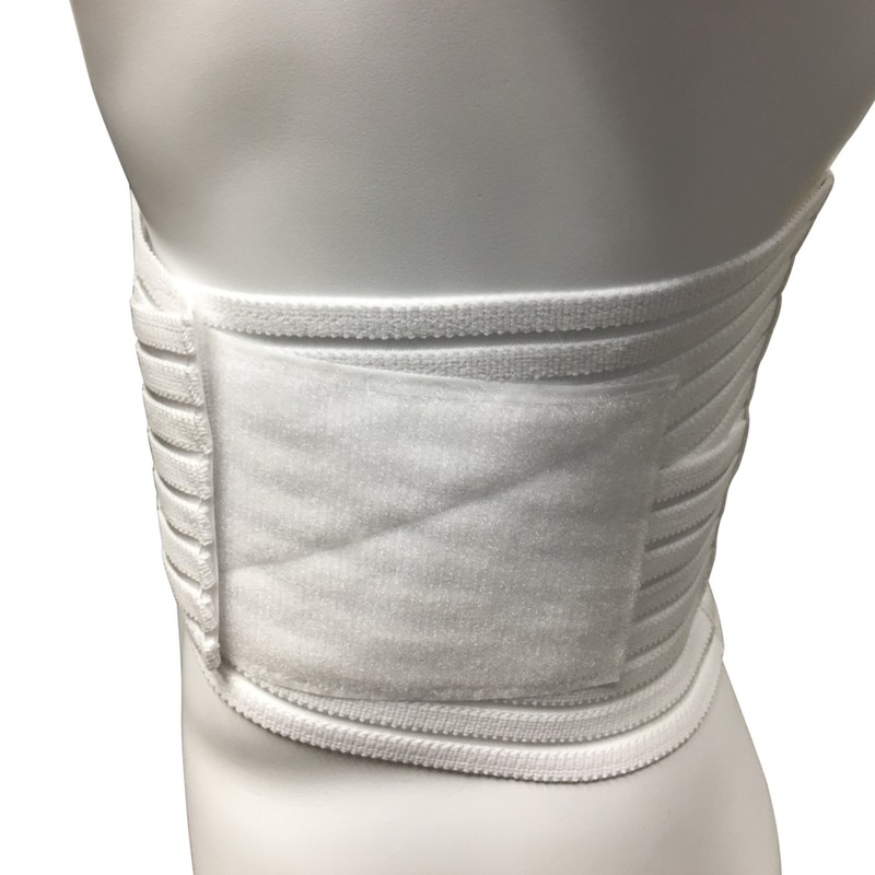 OTC Lumbosacral Support, 7-inch Lower Back, Lightweight Compression, Elastic, White,