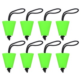 PATIKIL Universal Kayak Scupper Plug Kit, 8 Pack Silicone Scupper Plugs Fit for 0.79" to 1.5" Scupper Holes Drain Holes Stopper Bung with Cord for Kayaks Canoes Yachts, Green