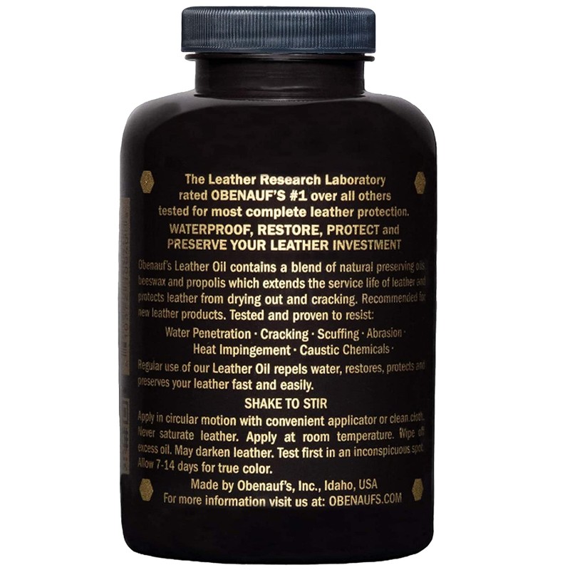 Obenauf's Leather Oil - Leather Conditioner (8oz) - Restore and