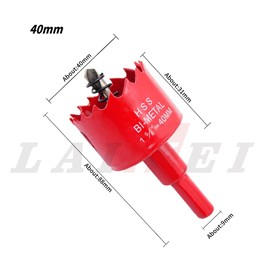 Hole Saw with Drill Adapter LAIWEI 40mm Hole Cutter for Cutting Wood, Aluminium Profiles, Plastic, Wood, Plasterboard etc.Drill Hole Diameter(1-5/8")