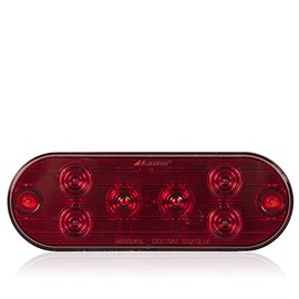 Maxxima M63354R Low Profile Oval Red STT Lightnings Surface Mount Female PL-3 Connector