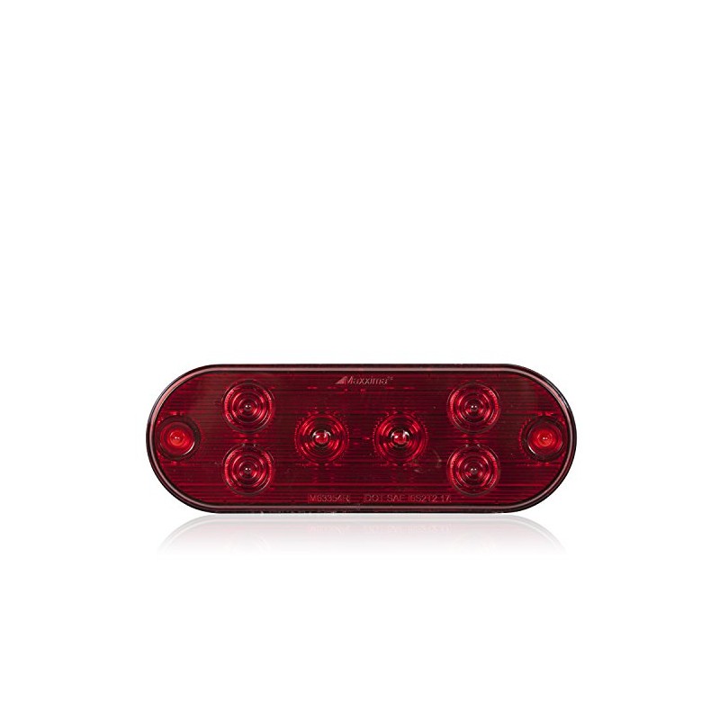 Maxxima M63354R Low Profile Oval Red STT Lightnings Surface Mount