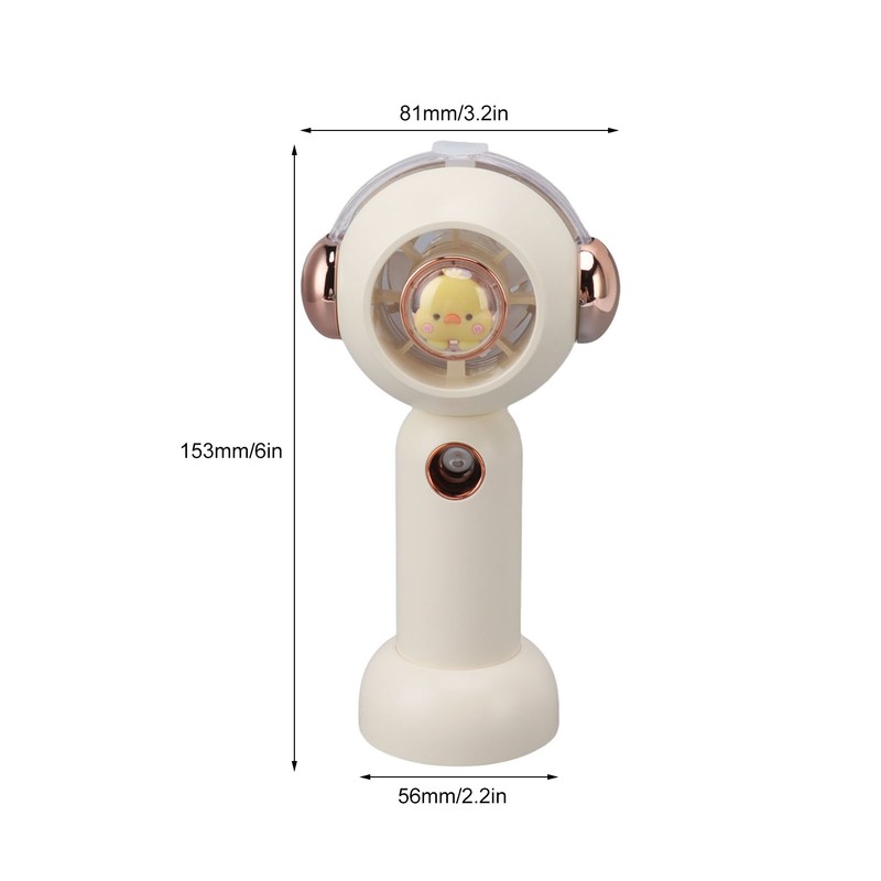 Lovely Handheld Misting Fan with Atomization Function USB Rechargeable Small