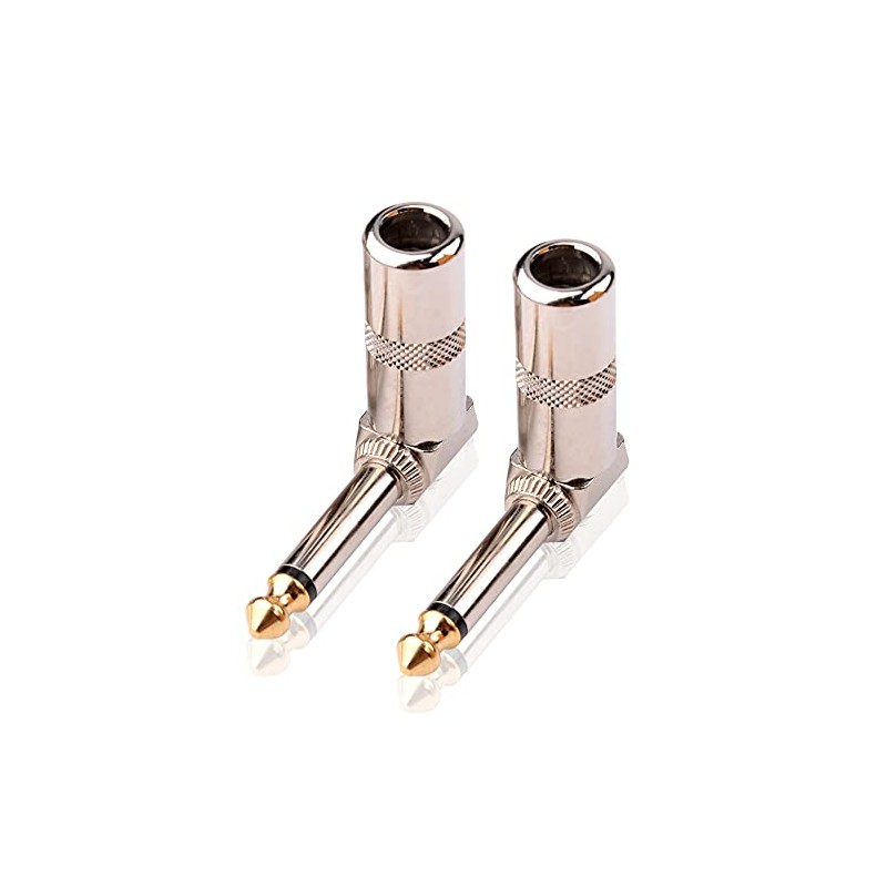 S SIENOC 2pk Audio 6.35 mm 90 Degree Male to