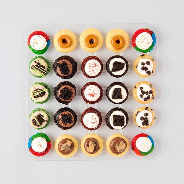 Baked by Melissa Cupcakes - OG Original Greats Cupcakes - Assorted Mini Cupcakes - Gift for Special Occasions - 8 Flavors: Triple Chocolate Fudge, Cookie Dough, Red Velvet (25 Count)