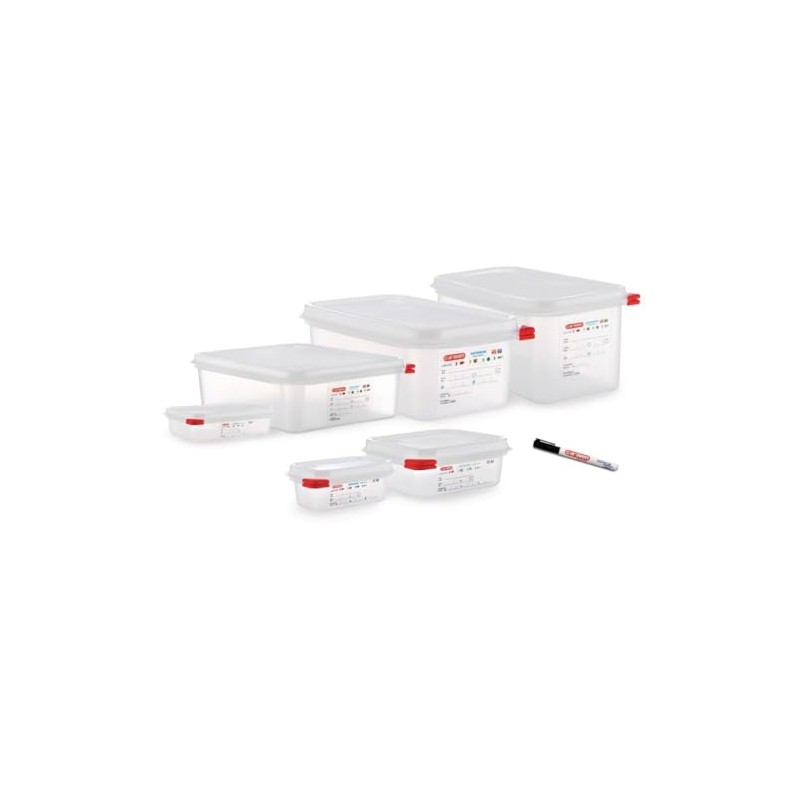 Araven 03350 PP Food Container GN with Lid, 1.1 L,