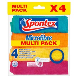 Spontex Microfibre Cloths 4 Pack