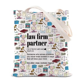 TGBJE Funny Law Firm Partner Definition Tote Bag Attorney Appreciation Gift Counsellor Gifts (C Law Tote)