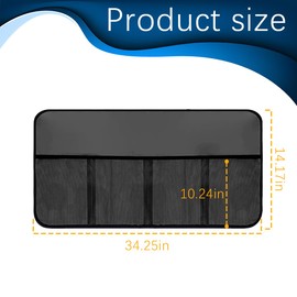 Mandark Car Trunk Organizer, Large Capacity Vehicle Backseat Hanging Storage Bag with 6 Pockets, Space Saving Collapsible Automotiv Back Seat Cargo Hanger Accessories, Universal Fit (Gray)