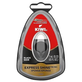 KIWI Express Shoe Shine Sponge | Leather Care for Shoes, Boots, Furniture, Jacket, Briefcase and More | Black, 0.23 Fl Oz (Pack of 1)