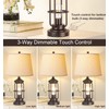 QiMH Table Lamp Set of 2 with USB Ports, Touch