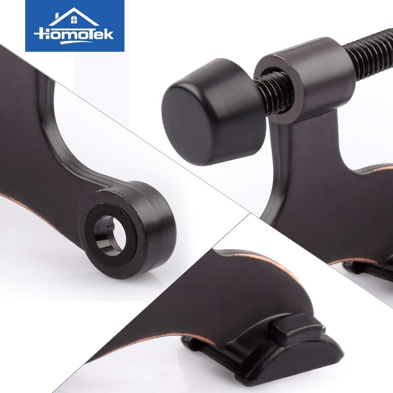 HOMOTEK 2 Pack Hinge Pin Oil Rubbed Bronze Door Stopper,Adjustable