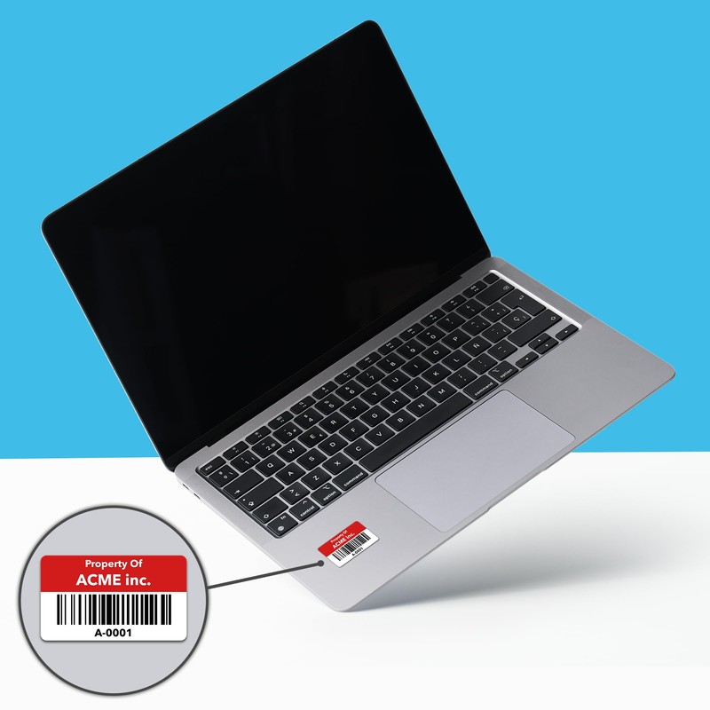 Custom Asset Tags - Asset Labels with Sequential Numbers -