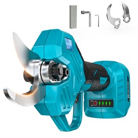 Cerycose Cordless Electric Pruning Shears Compatible with Makita 18V Battery, 1.5-2-Inch Portable Pole Pruner with LCD Display & Imported SK7 Steel Blades for Gardening Shears